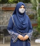 Navy Blue Embroidery Abaya