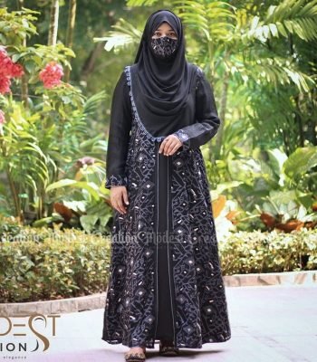 Black Muslin Abaya