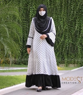 Black Ball Print Kimono