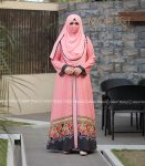 Misti Pink Double Part  Abaya