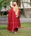 (Redish Maroon) Moslin kurti