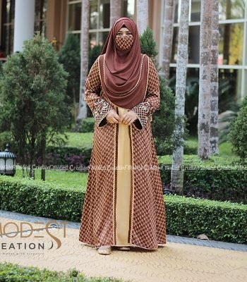 Coffeee Semi Layered Abaya