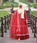 (Redish Maroon) Moslin Gorgeous Abaya