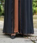 (Black and Caramel brown) Double Layered Abaya (1)