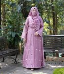 Aesthetic Opera Mauve Abaya