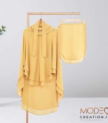 Mustard Yellow Full Coverage (fixed Hijab) Set