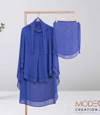 Sky Blue Full Coverage (fixed Hijab) Set