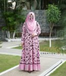 Pink Printed Abaya