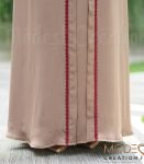 (Light brown) semi-double layered abaya (1)