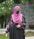 Black Semi long Abaya (1)