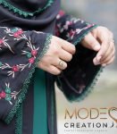 (Black &Buttom green) semi-double layered abaya (1)