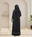 Elegant (Black) Abaya with Embroidered Sleeves