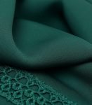 emerald green cherry fabric lace trim palazzo
