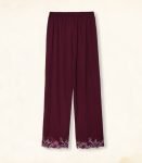 maroon cherry fabric floral embroidery palazzo