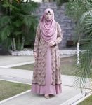 (olive and nude pink color)abaya
