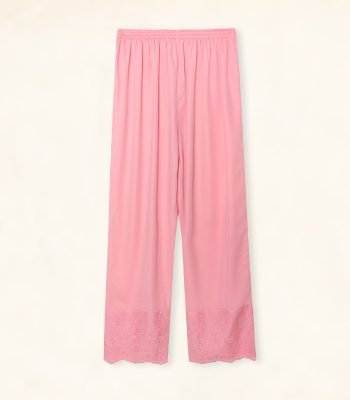 peach color cherry fabric embroidered palazzo