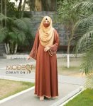 (Brown Rust Orange) Abaya (1)