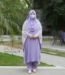Lavender Blossom Semi Long Abaya