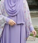 Lavender Blossom Semi Long Abaya (1)