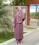 (Mauve Color) Embroidered Kurti Set (1)