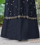 (Off-white Moslin Fabric) Double layered Abaya (1)