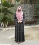 (Black color) Kimono Style Embroidered Abaya