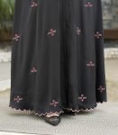 (Black color) Dimono Style Embroidered Abaya (1)