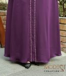 (Deep Purple) Kimono Style Abaya (4)