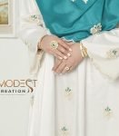 (Ivory color) Double Layered Abaya (3)