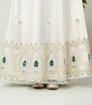 (Ivory color) Double Layered Abaya (3)