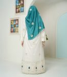 (Ivory color) Double Layered Abaya (3)