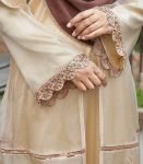 (Light Golden) Double Layered Abaya (4)
