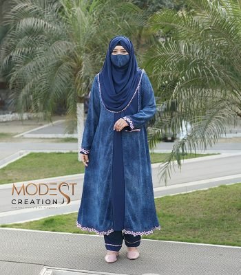 Home 17 (Navy Blue Shaded Color) Kurti Set