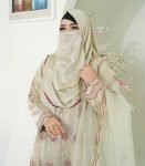(Aesthetic Champagne Color) Gown Style Abaya (4)