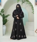 (Black Color) Double Layered Abaya