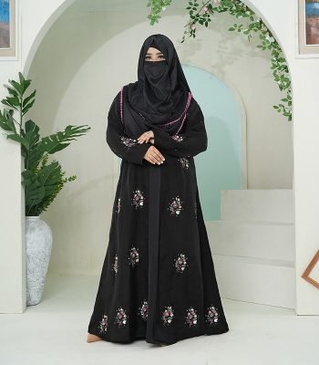 (Black Color) Double Layered Abaya