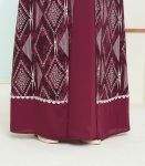 (Deep Maroon) Semi Double Layered Abaya (5)