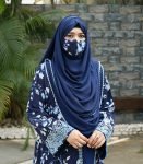 (Navy Blue) Double Layered Abaya (4)