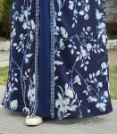 (Navy Blue) Double Layered Abaya (4)