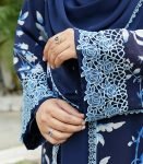 (Navy Blue) Double Layered Abaya (4)