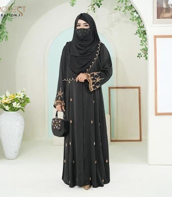 (Black) Kimono-style Abaya