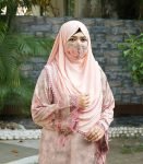 (Nude & Dusty Rose) Single Layered Abaya (3)