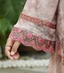 (Nude & Dusty Rose) Single Layered Abaya (3)