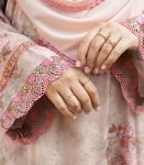 (Nude & Dusty Rose) Single Layered Abaya (3)