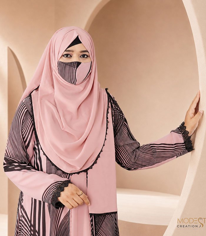 (Nude Pink & Black Color) Kurti Set (2)