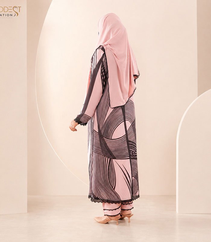 (Nude Pink & Black Color) Kurti Set (5)