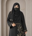 (Black) Kimono Style Abaya (1)