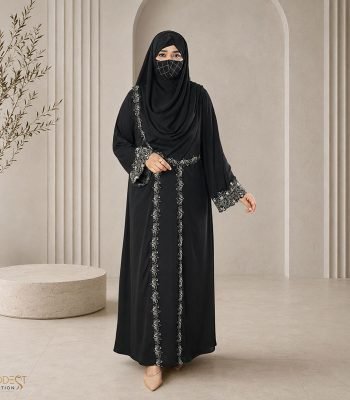 (Black) Semi-double Layer Abaya