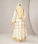 (Light Lemon Color) Double Layered Abaya