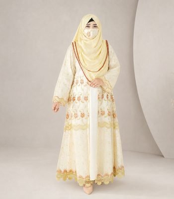 Home 30 (Light Lemon Color) Double Layered Abaya
